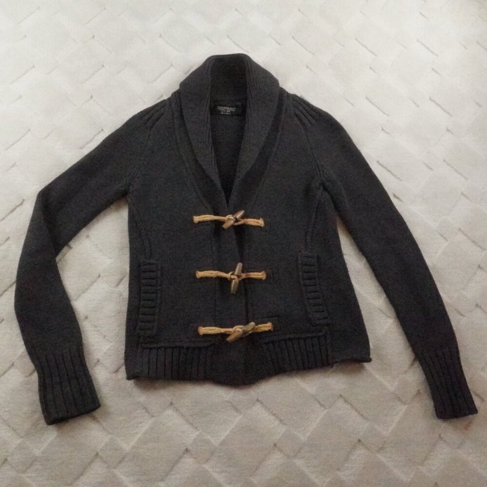 All Saints Chunky Knit Toggle Button Cardigan Swe… - image 1